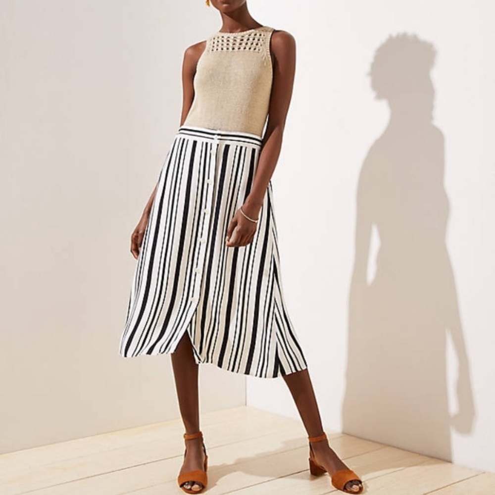 Loft Striped Skirt